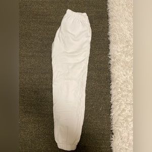 Brandy Melville white, cuffed sweatpants